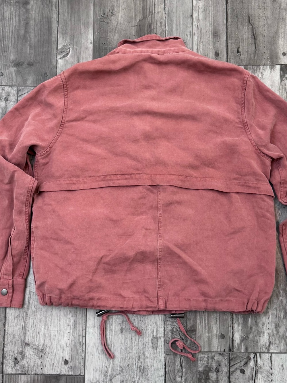 Rails Collins Jacket Women Small Full Zip Snaps Lyocell Linen Brick Color - Picture 12 of 12